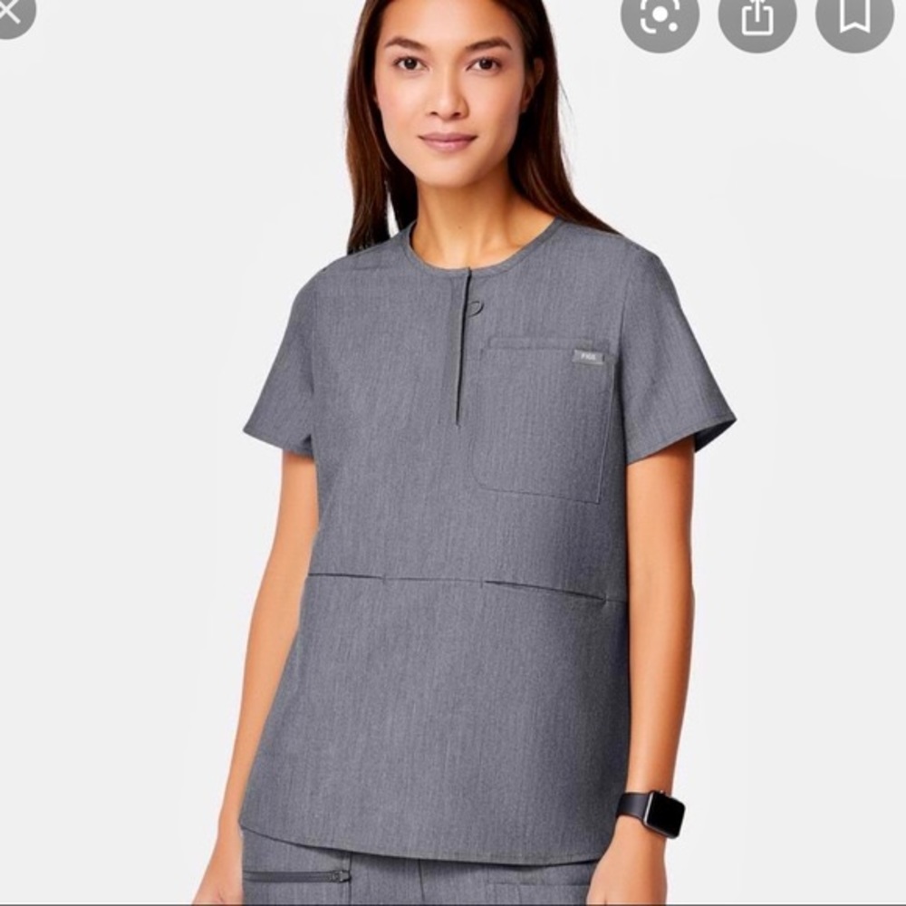 Figs Charcoal Zaria Top